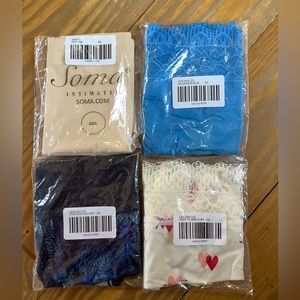 Lot of 4 Soma Panties underwear XXL new NWT high leg hipster